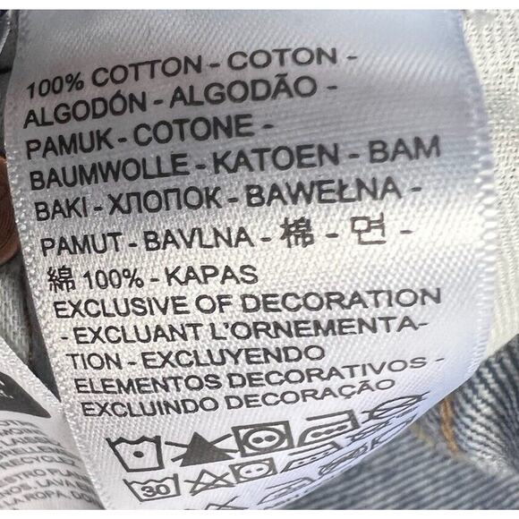 Levis 501 Men's Straight Leg Button Fly Dark Blue Denim Jeans - Size 44x31.5 - Picture 6 of 6